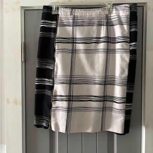 Worthington Black and White Plaid Pencil Skirt